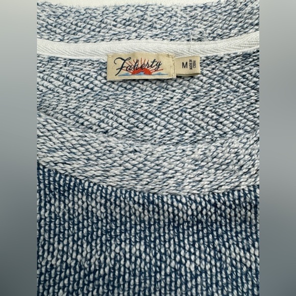 Faherty Whitewater Bells Crewneck Organic Cotton Blend Sweater Medium - Picture 7 of 12